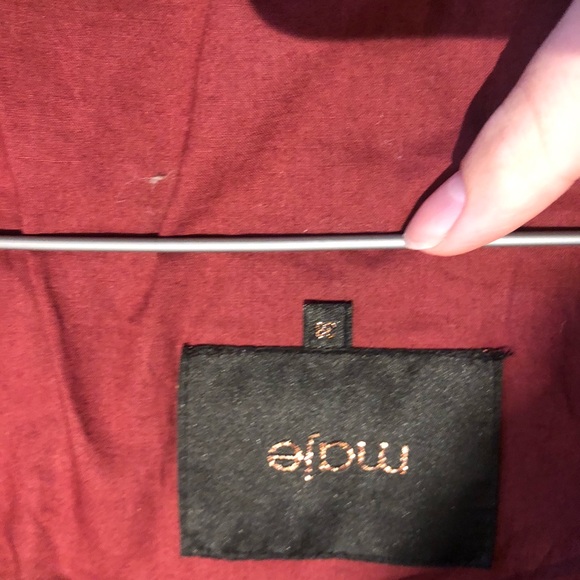 Maje Purple Lamb Leather Jacket - Picture 4 of 4